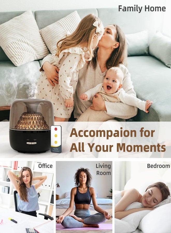 KinYiLO Small Essential Oil Diffuser for Home, Stylish Volcano Mountain View & Colorful Lighting, Aromatherapy Aroma Diffusers, Small Size for Personal Office Desk Bedroom Bathroom - Image 5
